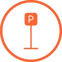 P Button Icon Design vector