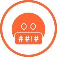 Face with Symbols on Mouth Icon Design vector