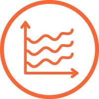 Spline Chart Icon Design vector