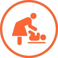 Changing Table Icon Design vector