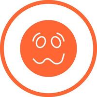 Woozy Face Icon Design vector