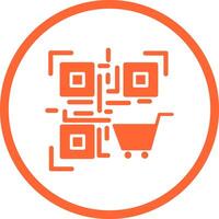 QR Code Shopping Icon Design vector