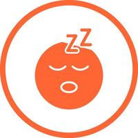Sleeping Face Icon Design vector