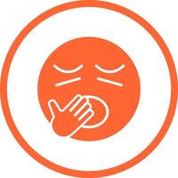 Yawning Face Icon Design vector