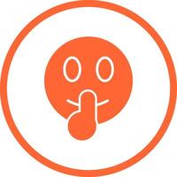 Shushing Face Icon Design vector