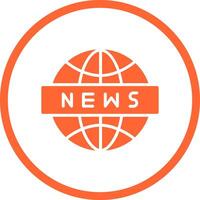 News Globe Icon Design vector