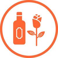 Wine and Roses Icon Design vector