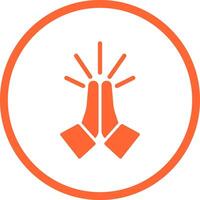 Folded Hands Icon Design vector