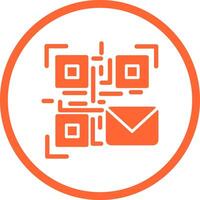 QR Code Email Icon Design vector