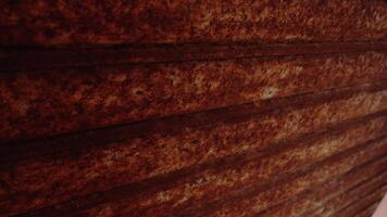 Rusty garage wall of dark auburn color with horizontal slats video