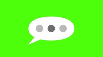 Dialog bubble with grey dots as symbol of texting message video