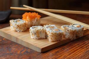 A Delectable Spread of Maki Rolls, Ready to Be Savored photo