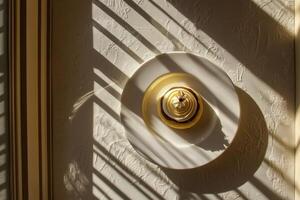 Elegant Dessert Plate in Artistic Sunlit Shadows photo