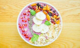 A bowl of fruit and nuts photo