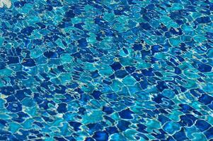Glittering blue water ripples create a mesmerizing pattern on a sunny afternoon at the pool photo