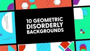 geométrico desordenadamente fundos motion_graphic