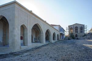 Exploring ancient architecture at a historical site under a brilliant sun in the afternoon. photo