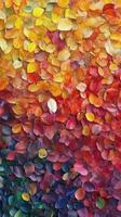 Colorful autumn leaves scattered on the ground in a natural outdoor setting during fall season photo