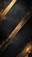 Abstract golden and black design with sparkling effects suitable for background use photo