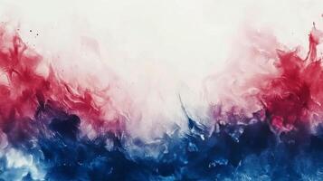 Splashes of red and blue watercolors blend together to create a vibrant abstract background photo