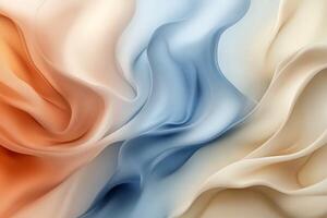 Soft flowing fabric in pastel colors creating a serene abstract pattern photo