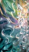 Colorful abstract patterns of bubbles and liquid elements captured in bright light photo
