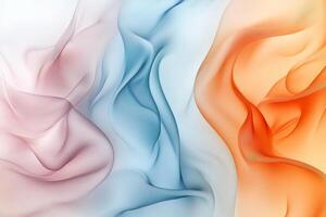 Soft flowing fabric in pastel colors creating a serene abstract pattern photo