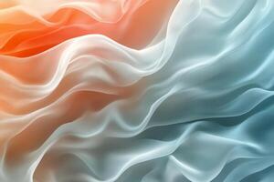 Soft flowing fabric in pastel colors creating a serene abstract pattern photo