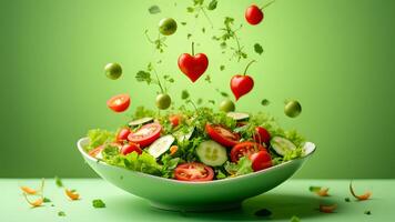 World Vegan Day promotion Banner design with Fresh Vegetables and Fruits. Plant-Based, Organic and Sustainable. Ideal for Healthy Lifestyle and Wellness Campaigns. Perfect for Social Media, Web, Print photo