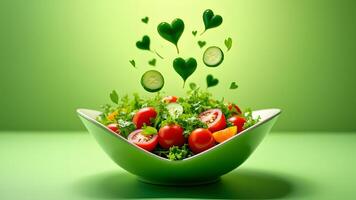 mundo vegano día bandera póster diseño con Fresco vegetales ,frutas. a base de plantas, orgánico comida y sostenible. ideal para sano estilo de vida y bienestar campañas Perfecto para social medios de comunicación, web, impresión foto