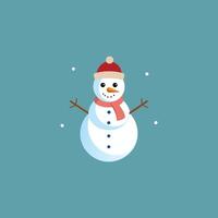 snowman isolated on a background vector