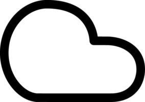 Black and White Cloud Computing Icon - Ideal for Modern Web and App Design, Data Storage, Cloud Technology Interfaces, and Digital Solutions Branding vector