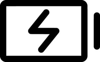 Minimalist Black and White Battery Charging Icon. Perfect for Web Design, App Interfaces, and Digital Branding, Representing Power, Energy Status, and Charging Indicators vector