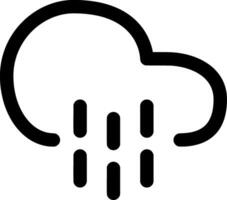 Minimalist Black and White Cloud Drizzle Icon. Ideal for Weather Apps, Web Design, UI Elements, and Digital Branding for Modern Platforms vector