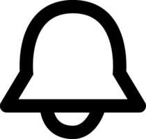 Black and White Bell Icon for Web and App Design, Ideal for Active Notifications and Alerts vector