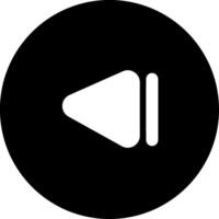 Minimalist Black and White Fast Rewind Icon Logo. Perfect for Web and Graphic Design Projects vector