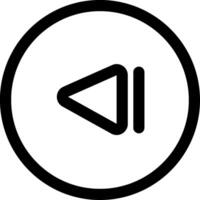 Simple Black and White Fast Rewind Icon Logo. Ideal for Website Elements, Digital Interfaces, and Adding a Clean, Retro Touch to Modern Design Projects vector