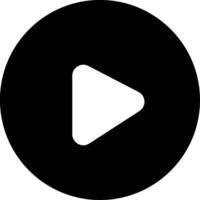 Sleek Black and White Play Button Logo for Media and Streaming Projects. Ideal for Digital and Graphic Design Use vector