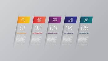 5 option infographic template vector