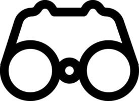 Simple Black and White Binoculars Icon for Web Design and Content Creation. Perfect for Minimalist Themes, Digital Projects, Mobile Apps, and Creative Branding Elements in Monochrome Style vector