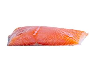 Salmon fish steak isolate on white. Seafood, food photo