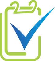 A checklist with a tick mark on it vector