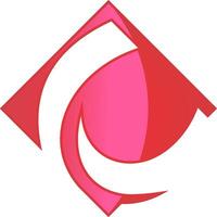 The logo for the company is a red diamond with a white and pink background vector