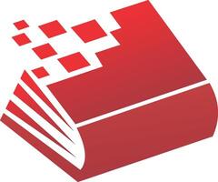 A red book with squares on it vector
