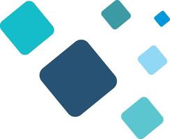 A blue square with a white background vector