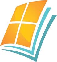 A book with a window on it vector