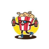 mascot popcorn good for brand, groovy character, mascot character, etc vector