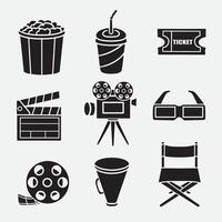 set of movie good for icons, symbols, silhouette design, element design, etc vector