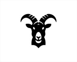 Goat head icon on white background vector