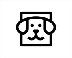 A black and white logo of a dog's head vector